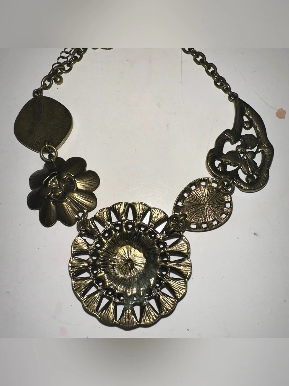 Park Lane Casablanca Necklace 10990 Statement Floral Austrian Crystal Amethyst
